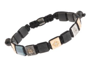 Shamballa lock Armband Textil 18kt Weiß/Roségold Diamanten Keramik Aquamarin 33,6g mit Box und Zertifikat