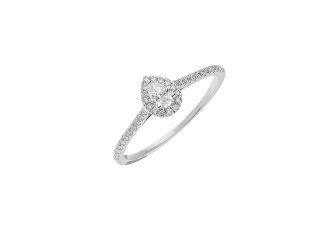 Palido Ring 18kt Weißgold 1,4g Gr.53,5 Diamanten 0,32ct