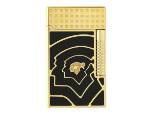 S.T. Dupont Feuerzeug Line 1 Le Grand Dupont Schwarz Gelbgold Ref.C23472CL Full Set Limitiert