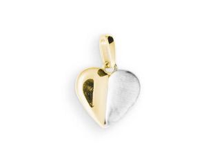 Palido Anhänger Herz 14kt Gelb/Weißgold 0,7g