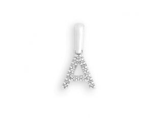 Palido Anhänger Buchstabe "A" 14kt Weißgold 0,5g Diamanten 0,02ct