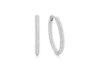 Facet Ohrschmuck 18kt Weißgold 3,1g Diamanten 0,55ct