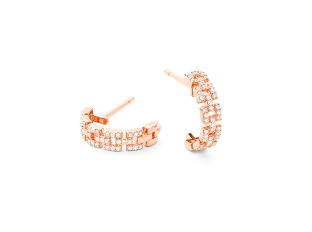 Ohrschmuck 18kt Roségold Diamanten 0,28ct 2,4g Neu