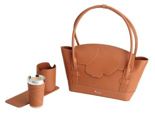 AnnLee Handtasche Bag Ginza braun Set Tasche Cup Cupholder