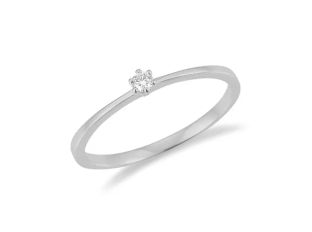Palido Ring Solitär 14kt Weißgold 1,0g Diamant 0,05ct