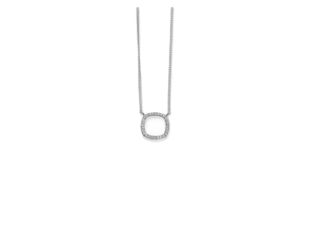 Palido Halskette Anhänger 14kt Weißgold 0,9g Diamanten 0,04ct 420mm