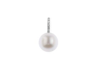 Palido Anhänger 14kt Weißgold 0,2g Diamanten 0,03ct Südwasserperle