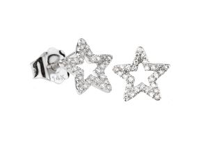 Palido Ohrstecker Stern 14kt Weißgold 0,9g Diamanten 0,09ct