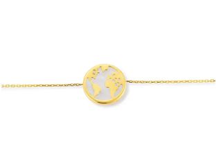 Palido Armband 14kt Gelbgold 0,8g Perlmutt