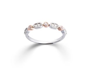Palido Ring 14kt Weiß/Roségold 1,5g Diamanten 0,12ct