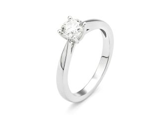 Ring Solitär 18kt Weißgold 3,9g Diamant 0,71ct