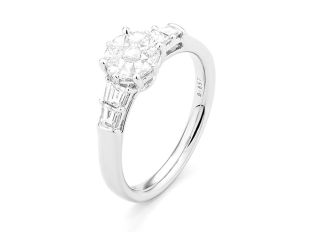Ring 18kt Weißgold Diamanten 0,85ct 4,4g