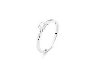 Ring Solitär 18kt Weißgold 1,7g Diamant 0,25ct