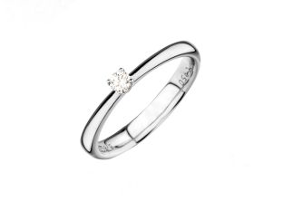 Ring Solitär 950 Platin 4,2g Diamant 0,10ct Neu