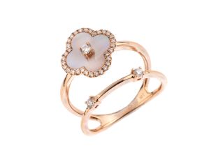 Palido Ring 18kt Roségold Diamanten Perlmutt  0,25ct 4,7g