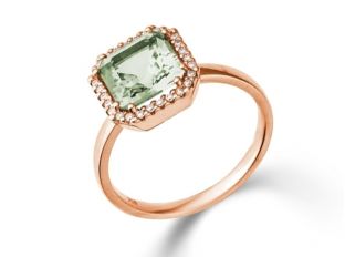 Palido Ring 18kt Rotgold 3,71g Diamanten 0,11ct Amethyst 