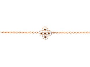 Palido Armband 18kt Rotgold 1,1g Diamanten 0,07ct 180mm 